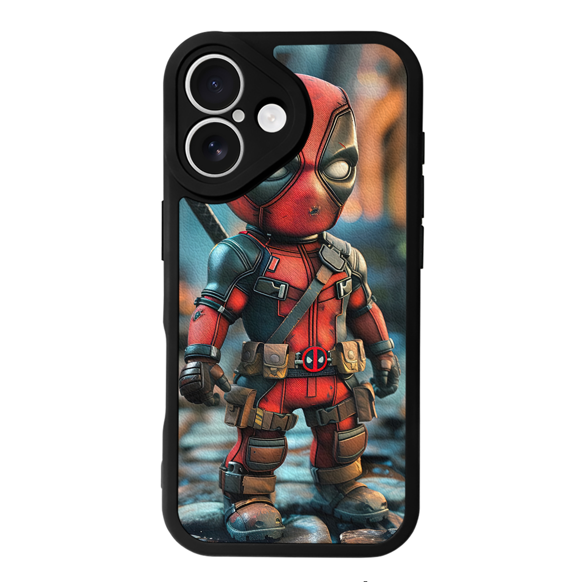 （画像用） Deadpool デッドプール 【iPhone 16シリーズ対応】シリコンスマホケース（レザー調） 材質：シリコン